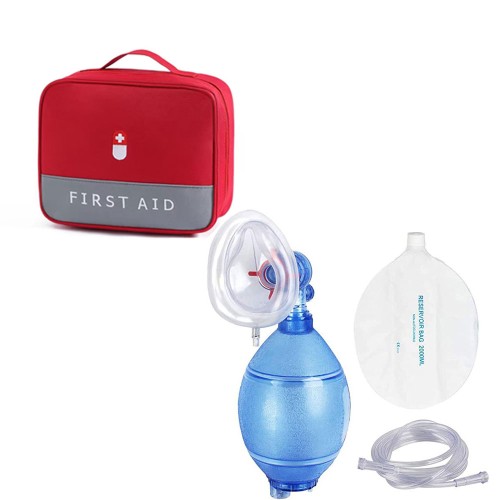 Cotissic First Aid Kit - Ambu Bag with Oxygen Tube for Emergency Resuscitation
